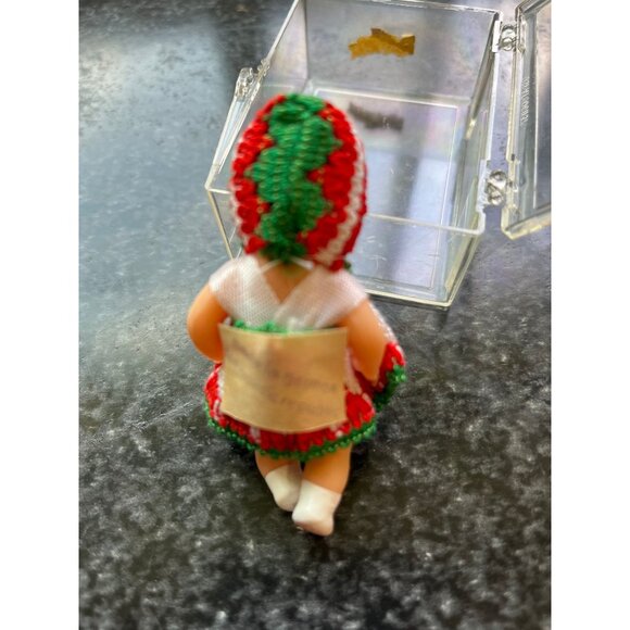 Vtg Miniature Baby Doll Hand Crocheted Costume Original Tag Box Made In Germany - Picture 5 of 9